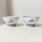 ねこ お茶碗 猫 波佐見焼 日本製 三�