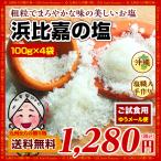 お取り寄せ 送料無料 神々の住む島の恵み 高江洲製塩所 の浜比嘉 塩 100g×4袋 海水塩100% ご当地 ポイント消化 沖縄