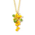 ショッピングミモザ ネックレス　ブランド　黄色　レディース　PalnartPoc　パルナートポック　公式　ブラフシューペリア　プレゼ ント　ミモザネックレス