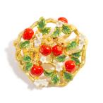 Yahoo! Yahoo!ショッピング(ヤフー ショッピング)ブローチ　レディース　りんご　へび　PalnartPoc　パルナートポック　公式　ブラフシューペリア　プレゼ ント　楽園の果実ブローチ