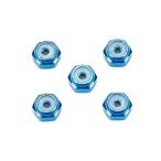 Tamiya GP.500 2mm aluminium замковая гайка ( голубой 5 шт ) 15500