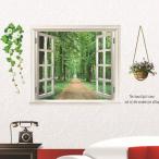 ウォールステッカー 1枚入り 木 窓 壁シール 壁紙 北欧 飾り 内装 DIY リフォーム 自然 ナチュラル