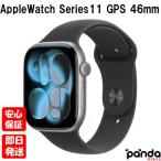 【あすつく、土日、祝日発送】新品未開封品【Nランク】Apple Watch Series 11 GPSモデル 46mm MEV44J/A ブラックスポーツバンド M/L A3333 4549995623024