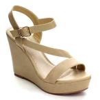 サンダル ビーチサンダル 海外厳選ブランド ベストon レディース ストラップpy バックル ウエッジ Platform ハイ ヒール サンダル ALISAA-5 NUDE