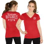 Touch by Alyssa Milano ベースボール MLB 野球 アメリカ メジャー 全米 Touch by Alyssa Milano Washington Nationals レディース レッド Outfield Tシャツ
