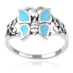 ジェムストーン ジャーニーコレクション Journee Collection Sterling Silver Turquoise Butterfly Ring
