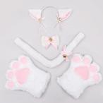  кошка становится .. комплект женский симпатичный костюмированная игра Event костюм перчатки лента кошка уголок ... белый белый 