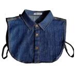  установка воротник накладывающийся надеты Layered рубашка аксессуары фальшивый воротник женский Denim поддельный цвет темно-синий темно-синий 