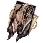 ブランド レディース ギフト 正方形 スカーフ バンダナ シルク風 ネッカチーフ   024 024-322