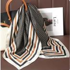 レディース カジュアル 正方形 スカーフ バンダナ シルク風 ネッカチーフ   888