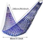  гамак нейлон ячеистая сеть уличный салон наружный подвешивание ниже 240×80cm голубой 