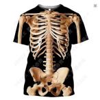  футболка Halloween интересный .. образец . анатомия мужской принт мужчина короткий рукав дешево . есть -M