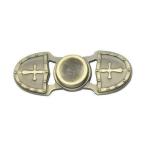 ハンドスピナー フィジェット Fidget 十字架模様 KS おもちゃ ゴールド