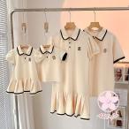 親子ペアルック 夏 お揃いコーデ ポロシャツ 子供服 兄弟お揃い リンクコーデ 親子 家族記念撮影 ポロワンピース 親子 ペア 兄弟/姉妹 //出産祝い