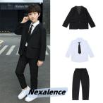 子供スーツ卒業式 スーツ 男の子 黒スーツ 入学式 セットアップ ジャケット パンツスーツ ピアノ発表会 ブラック フォーマル ジュニア 七五三