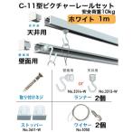 ピクチャーレール　C-11型レールセット１００ｃｍ　ホワイト