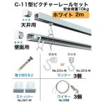 ピクチャーレール　C-11型レールセット２００ｃｍ　ホワイト