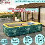 エアプール ワイヤレス大型プール 3つ気室 ビニールプール ファミリープール 家庭用プール 自動充気 子供用 水遊び 大容量 自宅 屋外 暑さ対策 夏の日