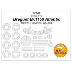KV модель 72140 1/72 Breguet -Br.1150 Atlantic ( Revell #04329, #04384) + колесо Canopy маскировка сиденье 