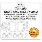 KV модель 72147 1/72 Tornado GR.4 / IDS / Mk.1 / F Mk.3 ( Hasegawa ) + колесо Canopy маскировка сиденье 