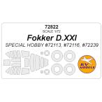 KV модель 72822 1/72fo машина D.XXI ( специальный хобби #72113, #72116, #72239) + колесо Canopy маскировка сиденье 