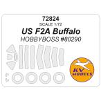 KV модель 72824 1/72 US F2A Buffalo ( хобби Boss ) + колесо Canopy маскировка сиденье 