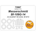 KV модель 72867 1/72 Messerschmitt Bf-109G-14 ( красный temi-#12454, #1670) + колесо Canopy маскировка сиденье 