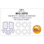 KV модель 72911 1/72 MiG-25PD (ICM #72171 /mote список #207244) + колесо Canopy маскировка сиденье 