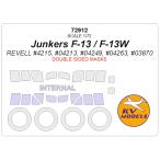 KV модель 72912 1/72yun машина sF-13 / F-13W ( Revell ) - ( внутри вне двусторонний ) + колесо Canopy маскировка сиденье 