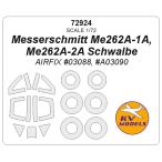 KV модель 72924 1/72 Messerschmitt Me262A-1A, Me262A-2Ashuwarube( воздушный фиксирующие детали ) + колесо Canopy маскировка сиденье 