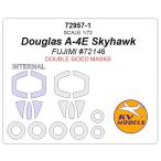 KV модель 72957-1 1/72da стакан A-4E Sky Hawk ( Fujimi #72146) - ( внутри вне двусторонний ) + колесо Canopy маскировка сиденье 
