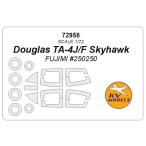 KV модель 72958 1/72da стакан TA-4J/F Sky Hawk ( Fujimi #250250) + колесо Canopy маскировка сиденье 