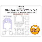KV модель 72959-1 1/72 BAesi- Harrier FRS1 / FA2 ( воздушный фиксирующие детали ) - внутри вне двусторонний + колесо Canopy маскировка сиденье 
