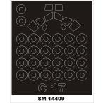 mon Tec sSM14409 1/144 C-17 перчатка тормозные колодки ( Revell для ) Mini маска 