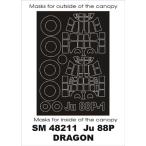mon Tec sSM48211 1/48 Ju-88P( Dragon для ) Mini маска 