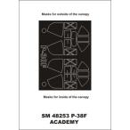 mon Tec sSM48253 1/48 P-38F( красный temi- для ) Mini маска 