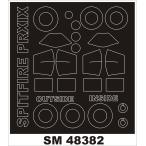 mon Tec sSM48382 1/48spito fire PRXIX( воздушный фиксирующие детали для ) Mini маска 