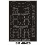 mon Tec sSM48429 1/48 Hurricane I ( воздушный фиксирующие детали для ) Mini маска 