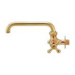  Cross руль ширина форма свободный вентиль Gold под старину золотой цвет одиночный вентиль водоснабжение вентиль 707-016-AG( старый номер товара 707-016-G)