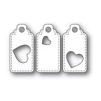 【poppystamps】ポピースタンプ　2302 Heart Tag Trio craft die　ハートタグ　ミニミニタグ　ダイ　ダイカット　シンカット　