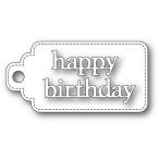 【poppystamps】ポピースタンプ　2364 Happy Birthday Stitched Tag craft dies　タグ　ダイカット　シンカット　カード作り　スクラップブッキング