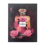「25580 シャネルと夜薔薇」 アートパネル 絵画 絵 アートフレーム 壁掛け装飾 贈り物 ギフト 装飾画 (幅30cm×高さ40cm)