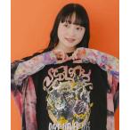 Tシャツ SALE ScoLar スカラー 151648 花・ヒョウ・メルヘン 3柄展開チュールロングスリーブTシャツ トップス カジュアル ガーリー レトロ 総柄 原宿系 個性的