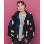 ブルゾン 新作 ScoLar スカラー 153735 カラフルドット柄 双面フランネルブルゾン アウター カジュアル レトロ 原宿系 個性的 ポイント