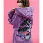 ショッピング新作 パーカー 新作 ScoLar スカラー 153774 超常現象プリント ケミカル加工裏毛パーカー トップス カジュアル ストリート 猫 原宿系 個性的 ポイント