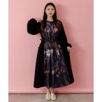 ショッピングIS ワンピース SALE SALE is ScoLar イズ スカラー 553214 花柄アート切替ワンピース シック フェミニン ガーリー 原宿系 個性的 ポイント