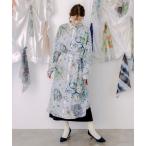 ワンピース SALE is ScoLar イズ スカラー 553224 星座と花束柄シャツワンピース シック フェミニン ガーリー 原宿系 個性的 ポイント