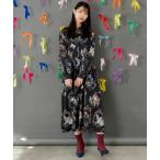 ショッピングIS ワンピース 新作 is ScoLar イズ スカラー 553282 ヴィンテージ風額縁柄シャツワンピース シック フェミニン 原宿系 個性的 ポイント