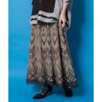 スカート 新作 is ScoLar イズ スカラー 561231 ゴシック柄チュール重ねリバーシブルスカート ボトムス シック フェミニン 原宿系 個性的 ポイント