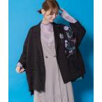 ショッピング新作 ジャケット  新作 is ScoLar イズ スカラー 561232 シアージャガード花蝶刺繍配色ジャケット アウター シック フェミニン 原宿系 個性的 ポイント